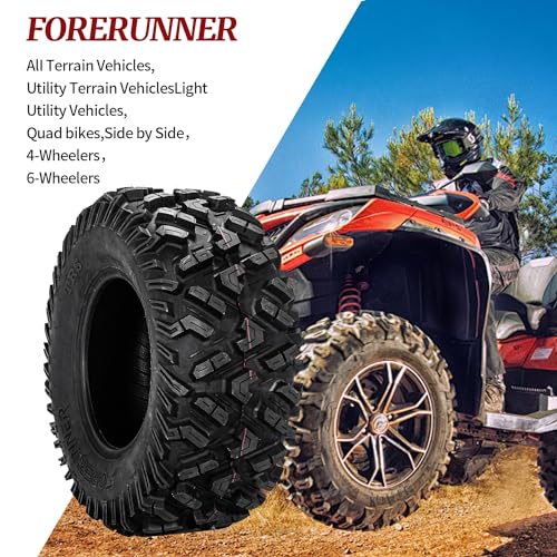 Image of FORERUNNER 26x11-12 ATV Tires, All Terrain TRS (Pack of 2, Tubeless) | FORERUNNER 6PR 26x11-12 ATV UTV Trail Mud Sand Off-Road Tires