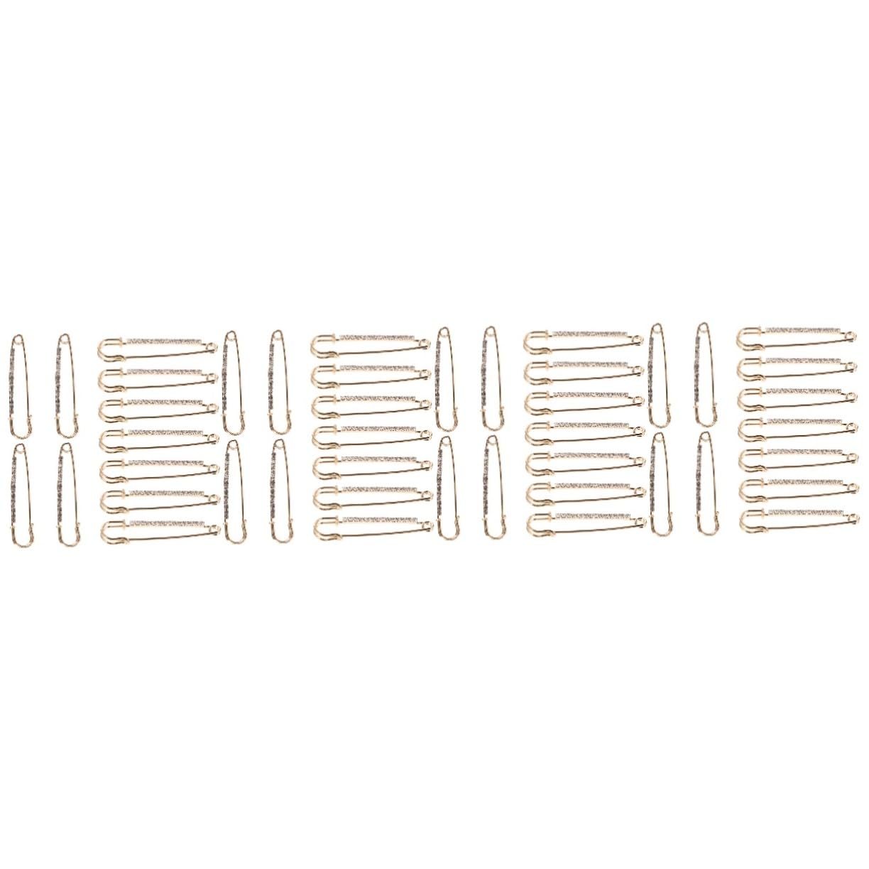 SHINEOFI 48piezas Broches De Seguridad Diseño De Rhinestone Para Vestidos y Manualidades Alfileres De Seguridad Para Fijación De Ropa y Accesorios