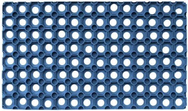 Door Mat| Anti-Slip and Water Proof Rubber Mat| Strong PVC and Solid Print Door Mat for Home, Outdoor Entrace Mats| Blue, Pack of 1-image-37