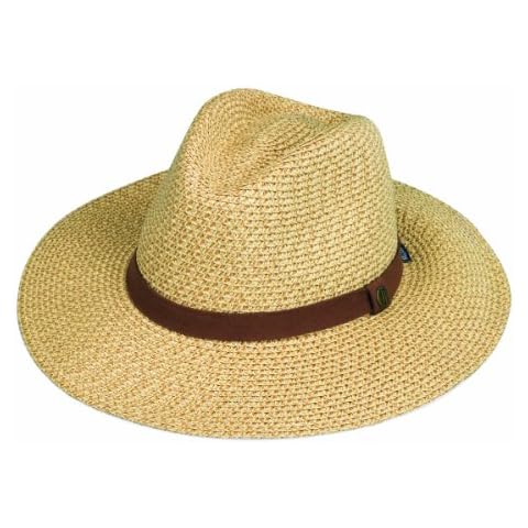 Wallaroo Hat Company Men’s Outback Fedora - UPF 50+, Adjustable, Designed in Australia, Natural, Large/Extra Large Cover