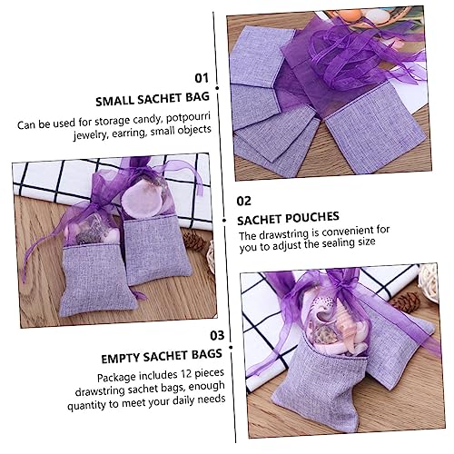 12 pzas Bolsas de Sachet de Gasa Pequeñas con Cordón miniatura 7