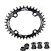 UPANBIKE Fahrrad schmal breit oval Form Single Kettenblatt Kettenblätter BCD 104 mm 32T 34T, 36T (32T, Schwarz)