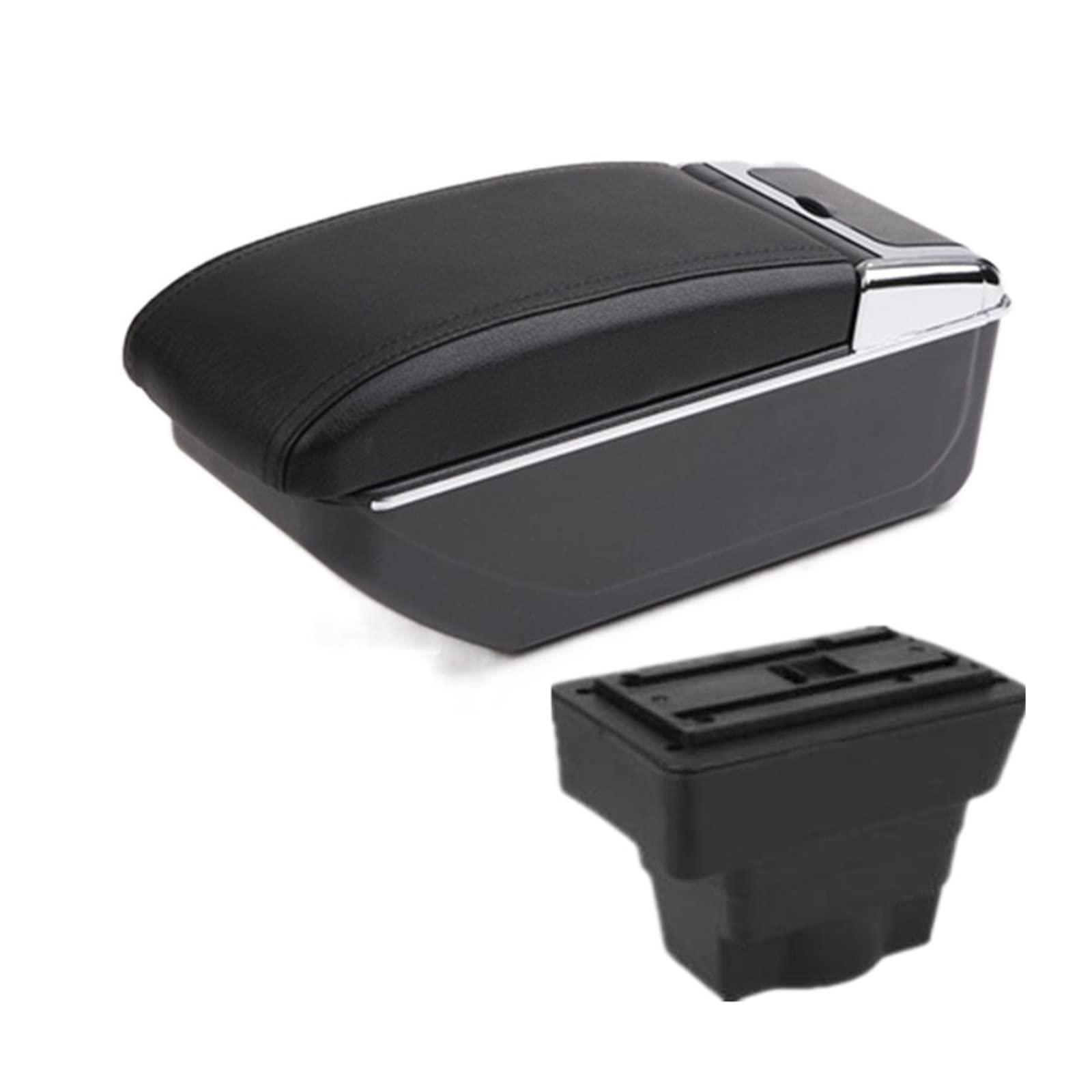 Für Opel Für Astra J 2012-heute Auto-Armlehnenbox Free Punch Handheld Car Central Storage Container Armlehnenbox Mittelkonsole Aufbewahrungsbox (Farbe : B2 NO USB)