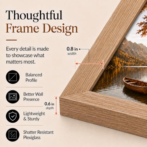 JCJMY 12x20 Bilderrahmen für Poster Foto Bild, horizontale und vertikale Formate zum Aufhängen an der Wand, 30,5 x 50… – Ansicht 2