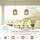 Rayofly 2 Stücke Akku Pendelleuchte Innen, Boho Hängelampe mit Batterie, Rattan Hängeleuchte ohne Stromanschluss, Außen Gartenleuchten mit Glühbirne & Fernbedienung, Outdoor Lampe für Terrasse Balkon
