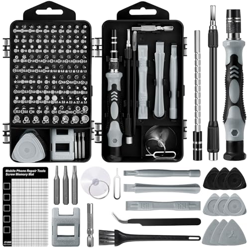 Feinmechaniker Schraubendreher Werkzeug Set Handy Reparatur Werkzeug Set 122 in 1 Mit kleiner Bürste für Smartphones IPhones Tablets Laptops Kameras Brillen