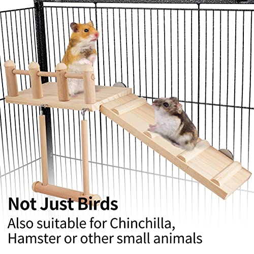 Frgkbtm FRGKBTM-A500 Bird Perches Platform Swing With Climbing Ladder thumb #4