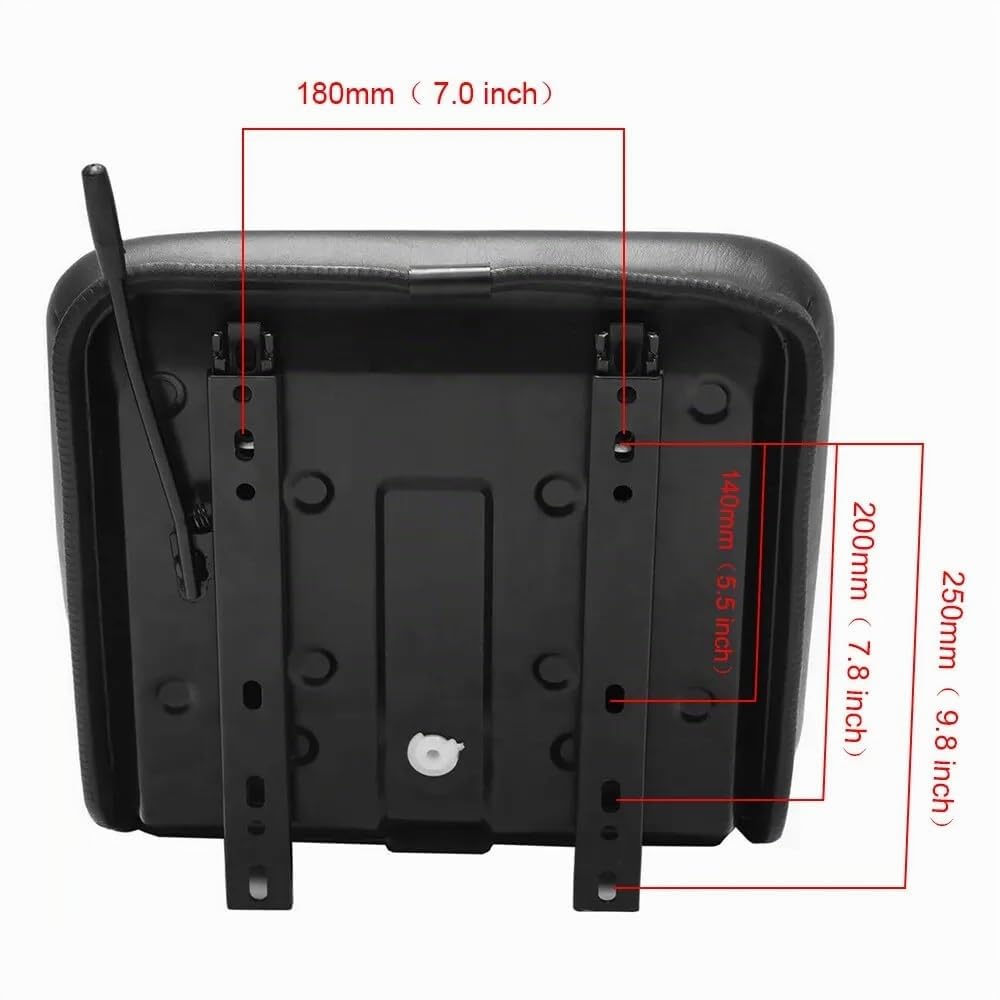 Asiento universal para tractor, asiento amortiguado, inclinable, Mower Dumper Digger, suspensión universal, ajustable, color negro