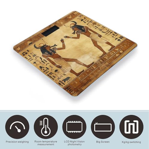 Báscula Digital Bathroom Ancient Egyptian con Plataforma Ancha miniatura 3
