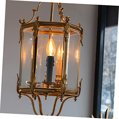 Oatipho 24Pcs Tear Candle Tube Plastic Candle Holders E12 Socket E12 Bulbs Chandelier Light Covers Chandelier Candle Covers Socket Cover Candle Cover Sleeves Candle Chandelier Covers Black #TOP5