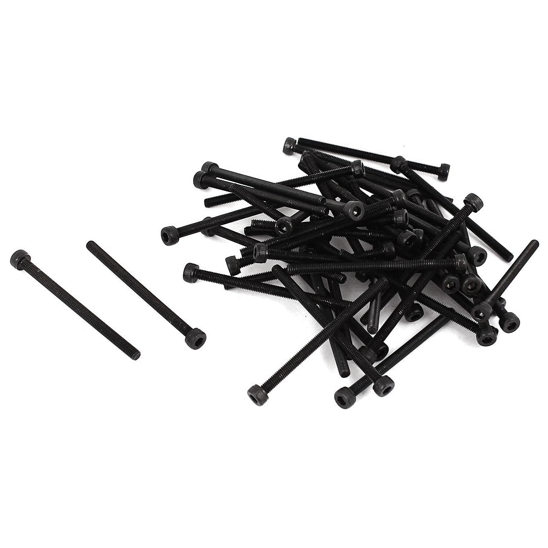 Unifizz M3x45mm Hex Socket Head Cap Screws Bolts Full Thread 12.9 Grade Alloy Steel Black Oxide Finish Allen Socket Drive Machine Screws 50Pcs — image 1