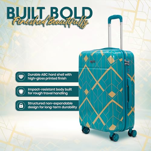 Image of AMERICAN TRAVELLER Spider Trolley Bag Single Medium | TSA-Type Lock | Large Polycarbonate Hardshell, Lightweight Expandable, 360 Rotatable Wheels, TSA Type Lock