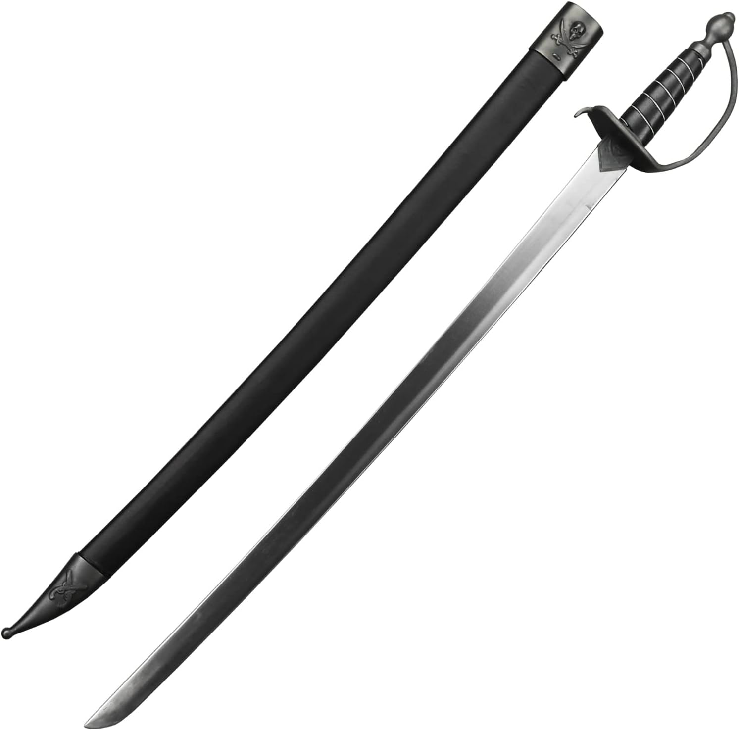 35" Classic Caribbean Pirate Cutlass Sword Bow Guard with Scabbard