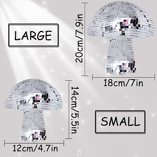 Mirror Disco Balls,Freestanding Mushroom Disco Ball Party Mirror Ball For Stage Light Effect (4.7 Inches) #TOP1