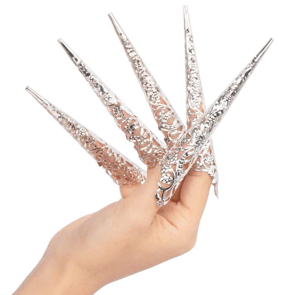 Doigt L'ongle Pointe Griffe Anneaux 10 Pack Ancienne Reine Costume