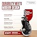 Office Chair Wheels, Set of 5, 11x22mm Stem Size That Fits 98% Chairs, Rubber Rollerblade Casters for Desk & Gaming Chair are Easy to Install & Suitable for All Floor Types (Clear, Not for IKEA)