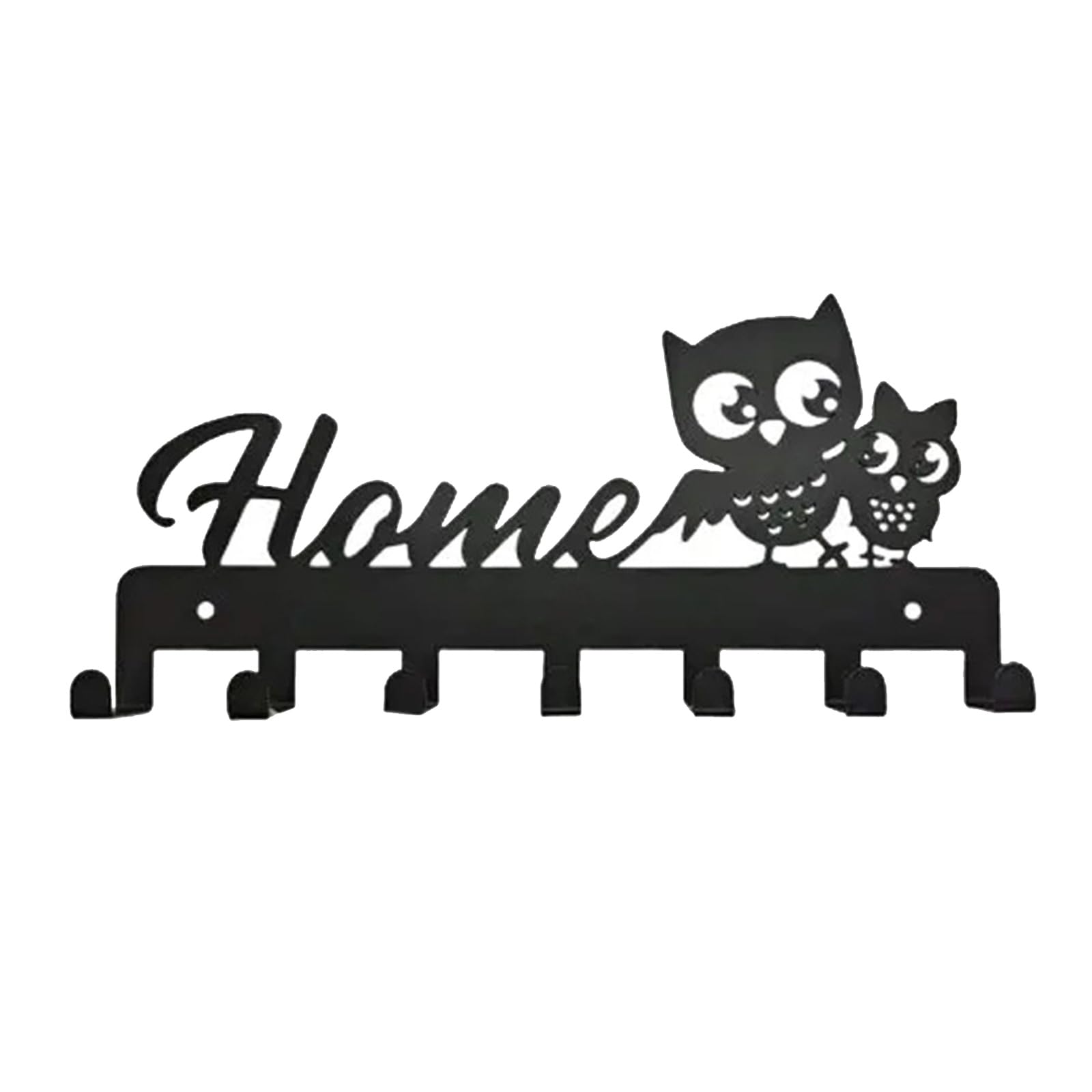 carotoe Black Iron Wall Mounted Hanger with 4 Hooks for Accessories Storage Multiple Hook Planner