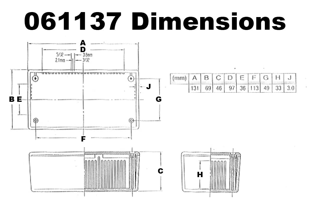 3 Pack ABS Plastic Electronic Project Box with PCB Mounting Slots - Includes 4 Screws and Lid, 4.9" x 2.5" x 1.5" by EX ELECTRONIX EXPRESS