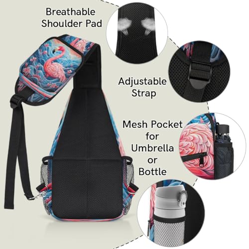 Bolso cruzado unisex sling para senderismo y viaje miniatura 4