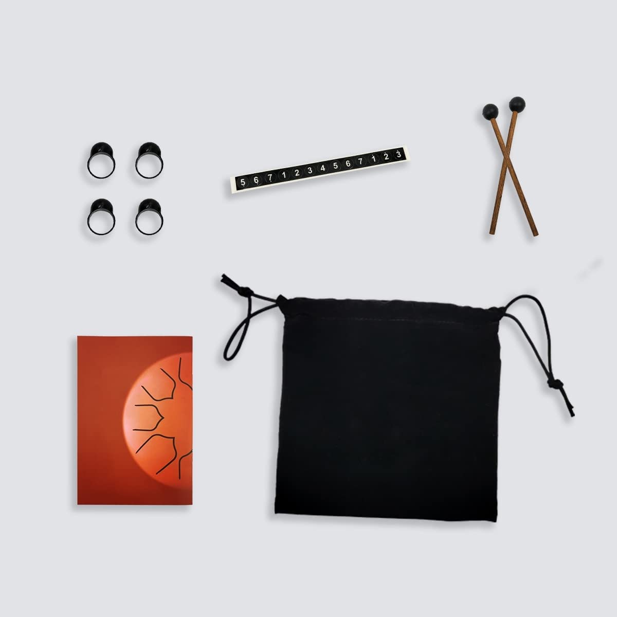 Elegance Drums 6 Pouces 8 Notes C Minor Handpan Tambour Langue en Acier Tambour Percussion Tambour en Acier Tambour à Main Tambour éthéré Durable