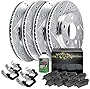 Hart Brakes Front Rear Brakes and Rotors Kit |Front Rear Brake Pads| Brake Rotors and Pads| Ceramic Brake Pads and Rotors - PHCC.42134.02