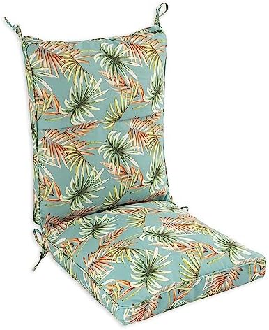Makimoo Set of 4 Outdoor Dining Chair Cushions, Comfort Patio Seating Cushions, 44 x21x4.5 inch, Single Welt and Zipper, Verdant Leaf Canopy