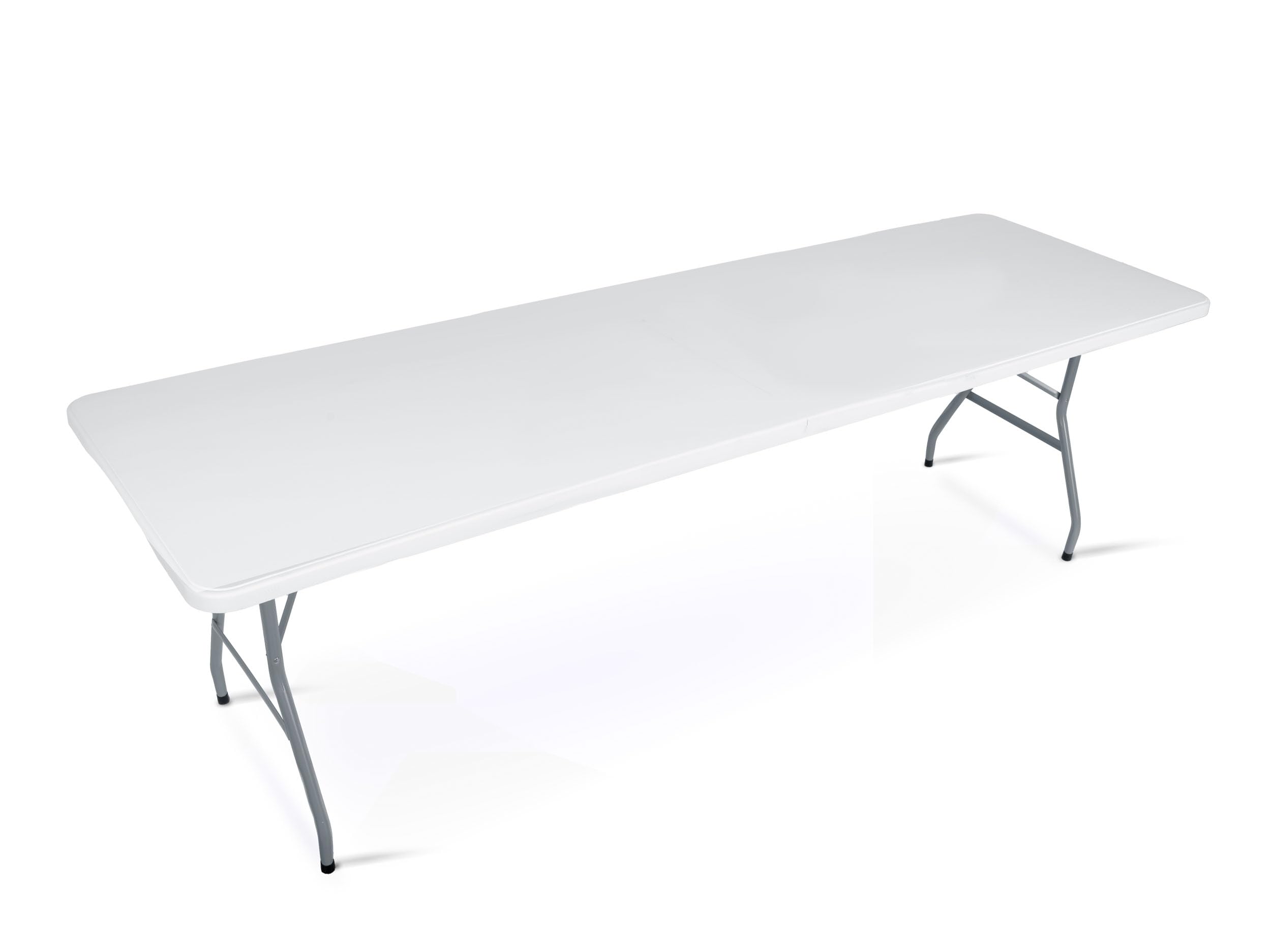 Gartentisch 244 x 75 cm Klappbar mit Tragegriff Klapptisch Campingtisch Party Weiß