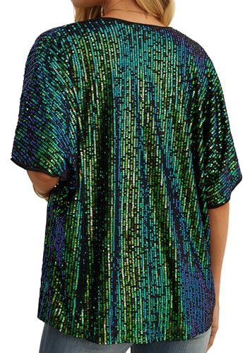 Women's Sequin Sparkle Lightweight Cardigan Casual Party Clubwear Cover Up Glitter Sequin Cardigan4