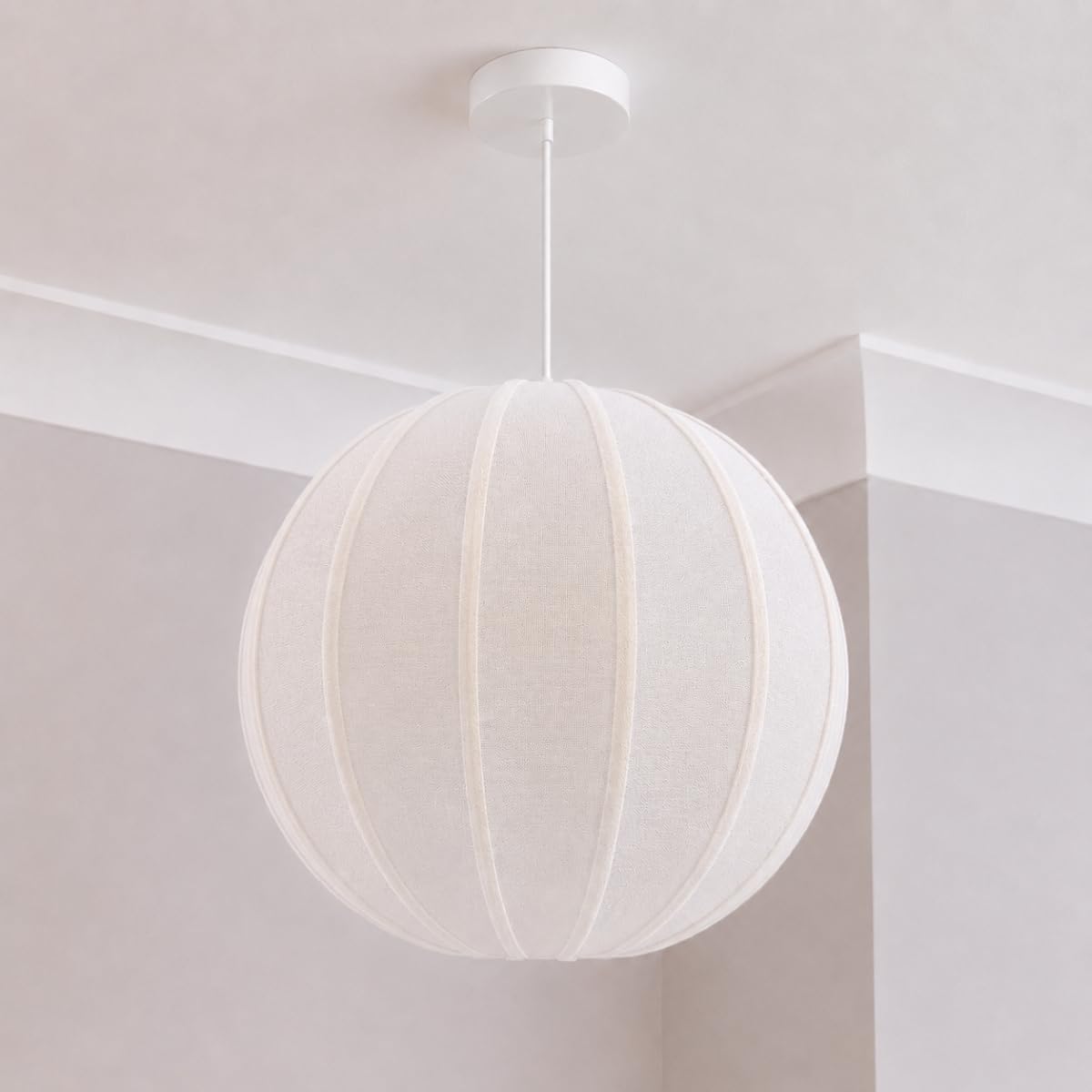 Cgc Lighting Anica White Round Indoor Lamp Shade Fine Cotton Fabric Hanging Ceiling Floor Table Lamp (Anica White Round)