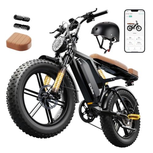 Image of SISIGAD Electric Bike for Adults, 1500W Peak Motor E Bike with 48V 15 /15 * 2Ah Battery, 60-100 Miles Range Electric Bicycle, 20 inch New All-Terrain Ebike with 7 Speeds, Full Suspension