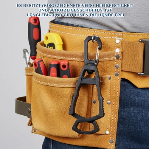 PjuQow 12 Stück Schwarz Handschuh Clips, 360° Drehbar Handschuhe Halter Grabber Halter Für Arbeitshandschuh Handschuhhalterung Multifunktionaler Anti-Verlust-Handschuhclip Arbeitshandschuh Clip