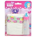 baby born flasche blau Material: Kunststoff Simba 105562487 - New Born Baby First Nursing Babyflaschen Set