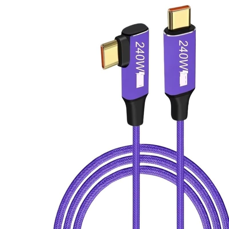 5A 240W Data Cable USB-C to TPE-c Suitable for QC3.0 Head TPE-c 240w Cable(2 Meter Purple)