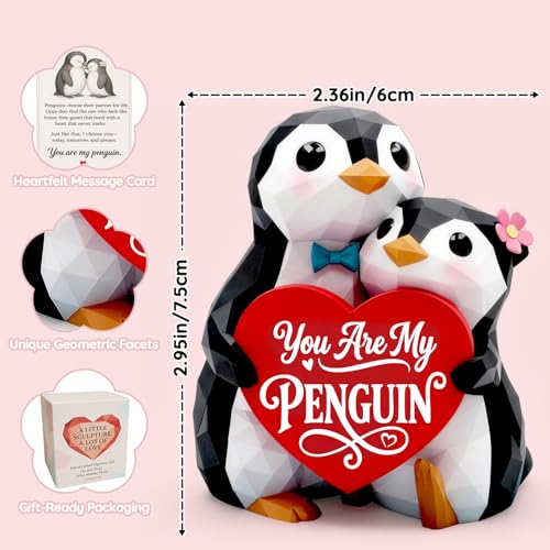 Gifts for Women Her Girlfriend Wife Husband BF Men Him Penguin Figurines - Image 5