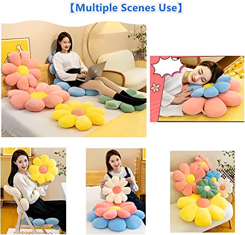 Image of Tickles Polyester 19.6 inch Flower Floor Pillow Cushion Seating Pad Sunflower Chair Cushion Throw Pillow For Comfort Home Decoration (Size: 48 Cm; Color: May-Vary), Brown