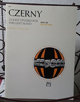 Paperback Czerny, 24 Easy Studies for the Left Hand, Opus 718 for the Piano Book