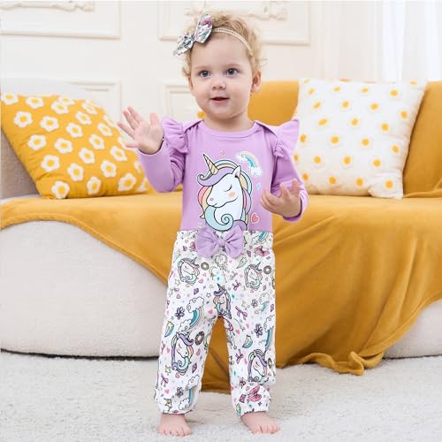 Image of DISAUR Toddler Girl Clothes Cute Leopard Ruffle Sweater Infant Girl Clothes Outfits Long Sleeve Tops Pants Set