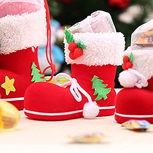 Ubersweet® Imported 5X(1pcs Gift Candy Christmas Shoes Xmas Decoration Tree Boots Stoc Hang F5F9