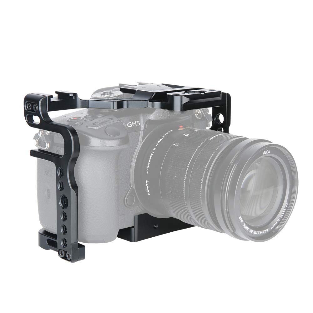 [Update Version] NICEYRIG GH5s GH5 Cage de caméra avec Cold Shoe NATO Rail pour Panasonic Lumix GH5s GH5