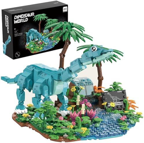 Dinosaur World Building Block Set,Brachiosaurus Dinosaur Park Sets for Boys and Girls 8-12,Brachiosauru Building Sets,Home or Office Décor Sets for Boys 8-14(559pcs)