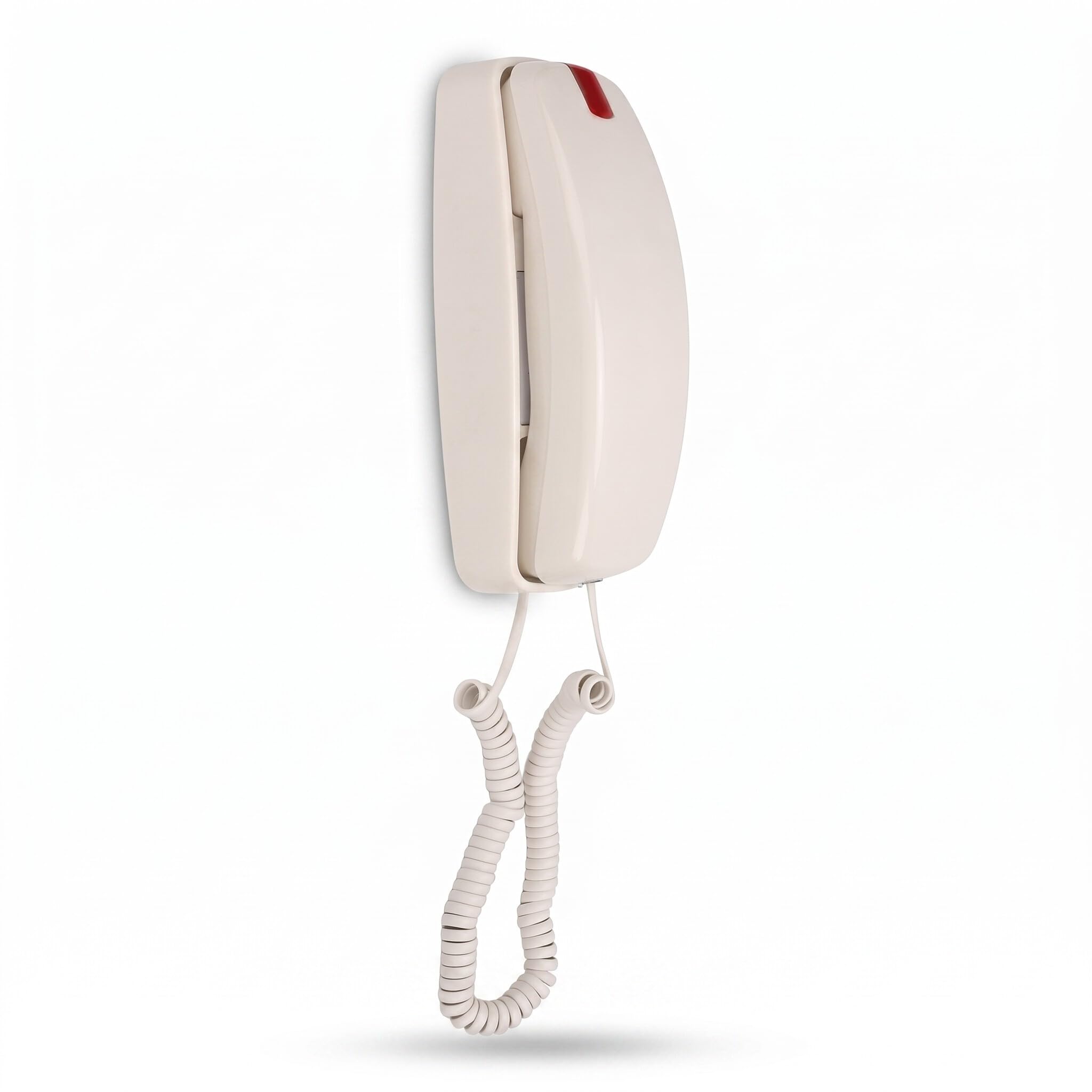 Teléfono fijo para el hogar, teléfonos de pared retro para teléfonos fijos, con cable, montaje en pared, botones grandes, control de volumen, teléfono fijo de estilo antiguo para (beige)