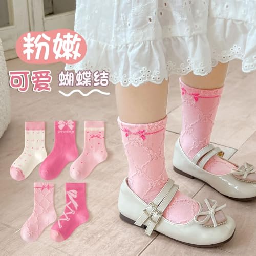 Toptim Girls' Casual Dress Socks Crew Length Kids Fashion Cotton Sock2