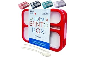 Kinsho Bento Box Red Kids Lunch Box With Utensils