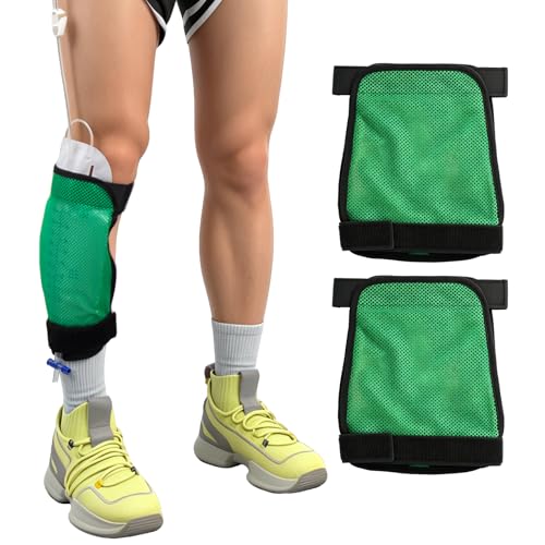 ZXMOBY 2 Pcs Mesh Catheter Leg Bag Holder Soft Breathable Fabric Catheter Sleeves Urinary Drainage Bag Cover with Adjustable Strap Urine Bag Holder for Legs Foley Catheter Supplies for Men Women