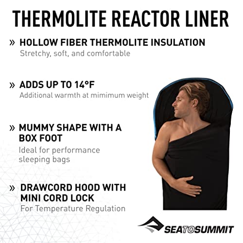 Sea to Summit Reactor Insulated Sleeping Bag Liner, Regular (83 x 35)