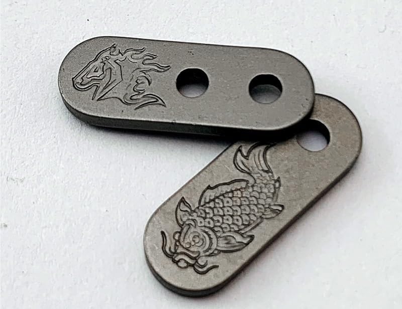 2PCSカスタムチタン合金バッククリップフィラータブ交換品、Rick Hinderer XM18およびXM24に適合(Silver)