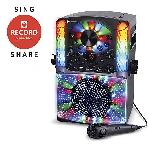 Singing Machine SML625BTBKD Karaoke Machine, Portable Bluetooth CD+G Karaoke System, Black - Image 3