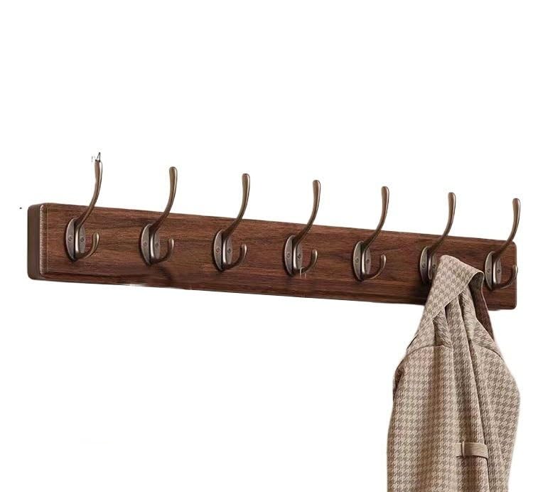 Crochets muraux en bois massif : patère murale design pour suspendre serviettes et vêtements