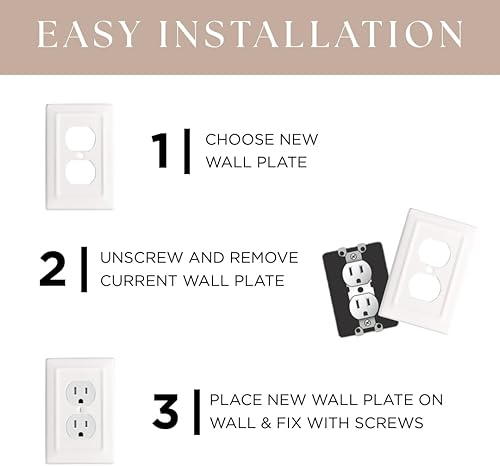 Miniatura 5 de Monarch Abode Placa de pared basculante de 4 segmentos, placa de pared decorativa para interruptor de metal, placa decorativa para interruptor de