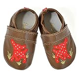 Anna und Paul - Rehkitz Tabak - Krabbelschuhe - Babyschuhe - 1189 - mit Gummisohle - (M - 20/21 ca. 13 cm - 12-16 Monate)